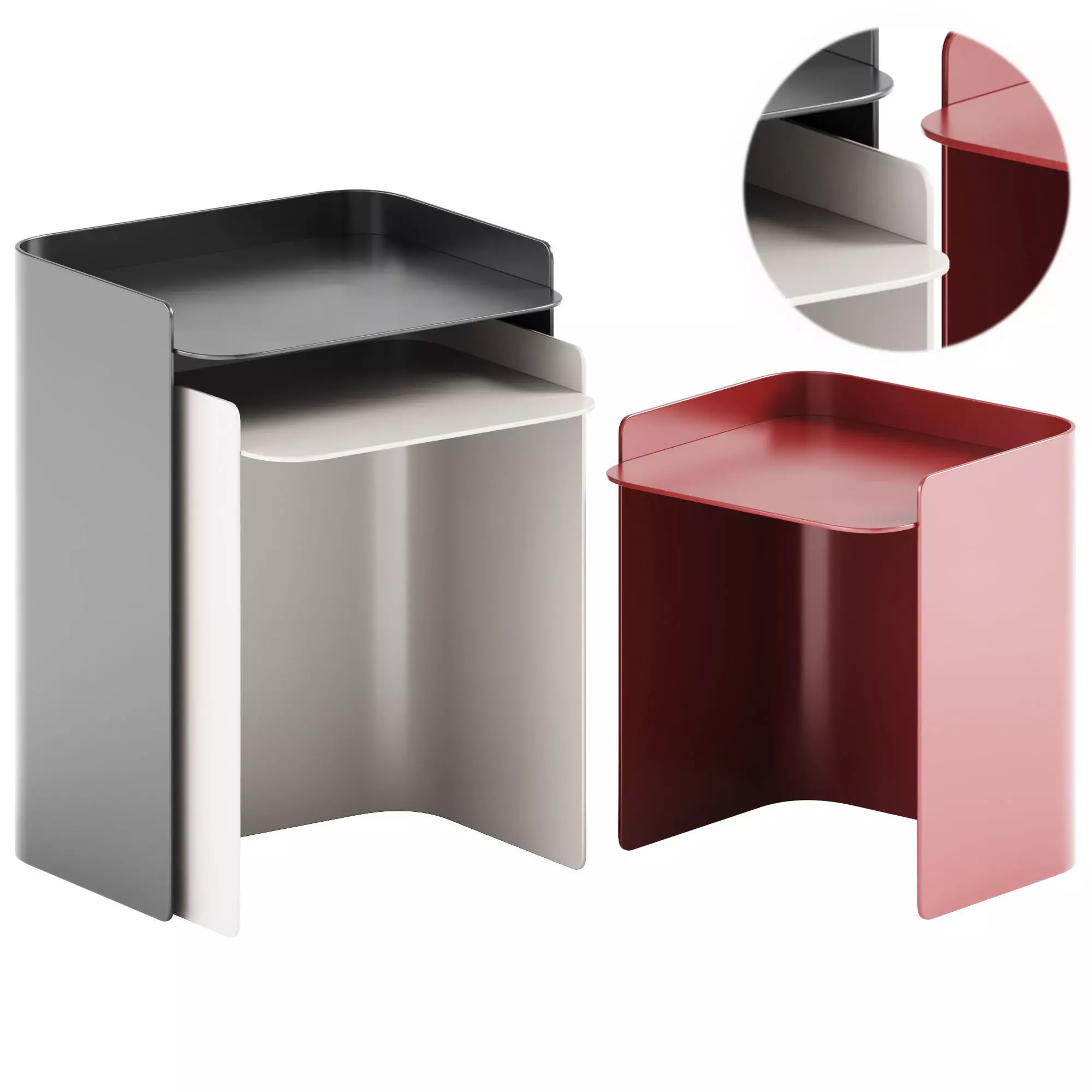 Flor Nesting Side Tables by Matiere Grise 3D model