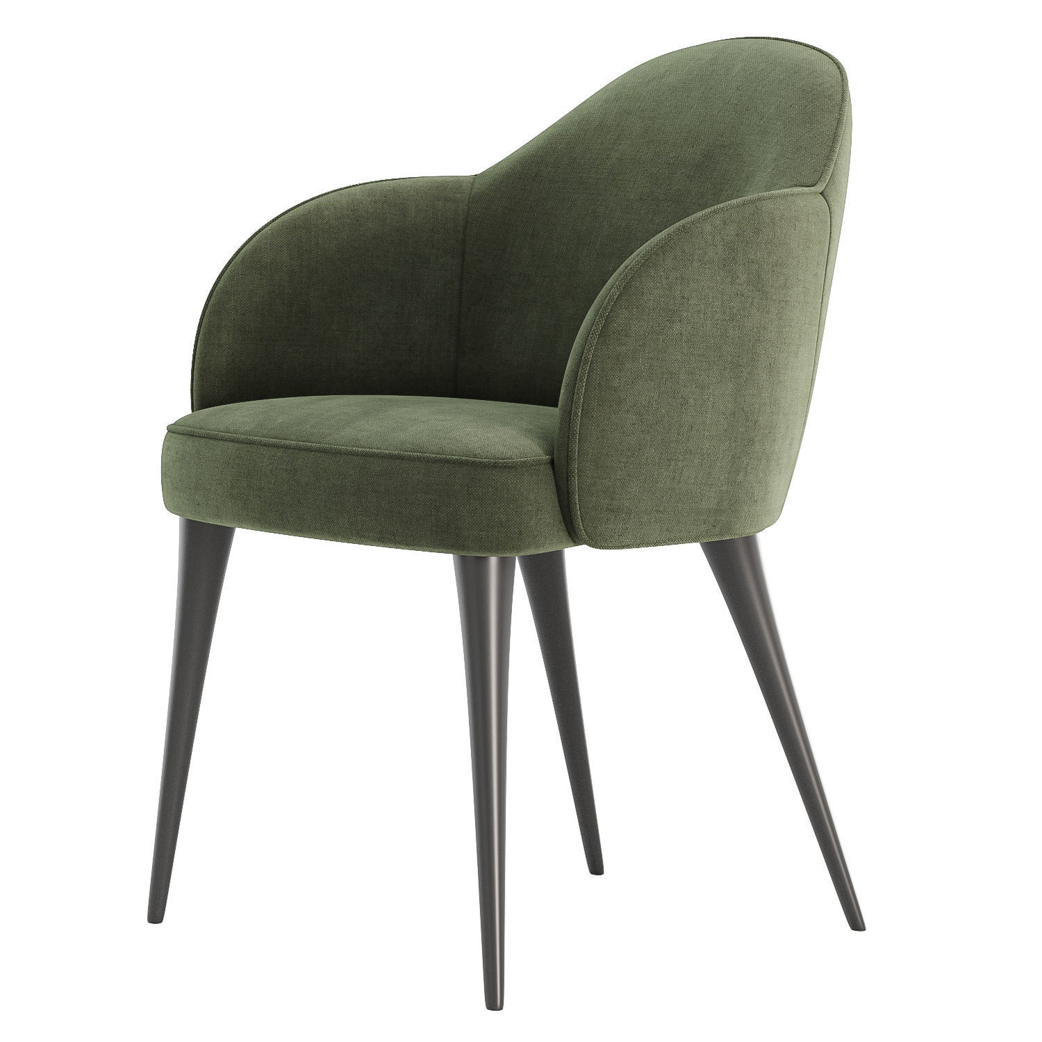 Giulia Velvet Dining Chair 3D model_3