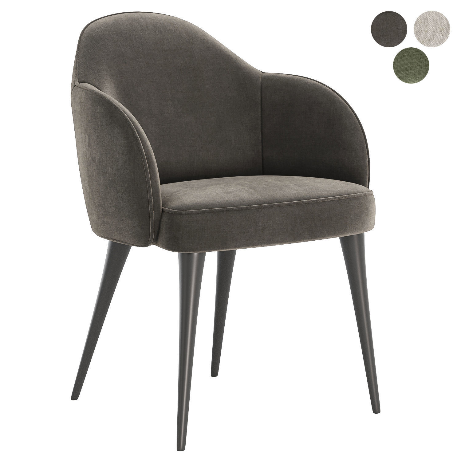 Giulia Velvet Dining Chair 3D model_2