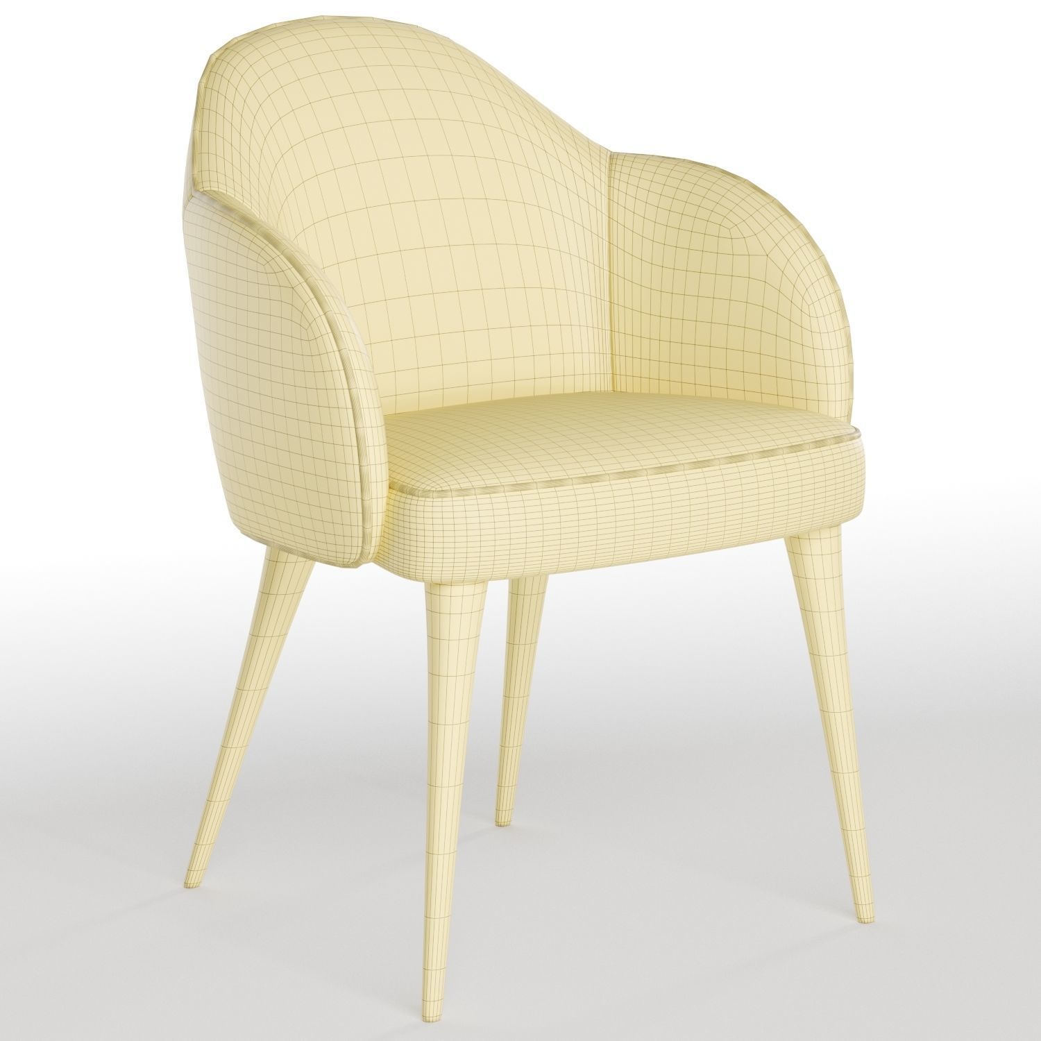 Giulia Velvet Dining Chair 3D model_5
