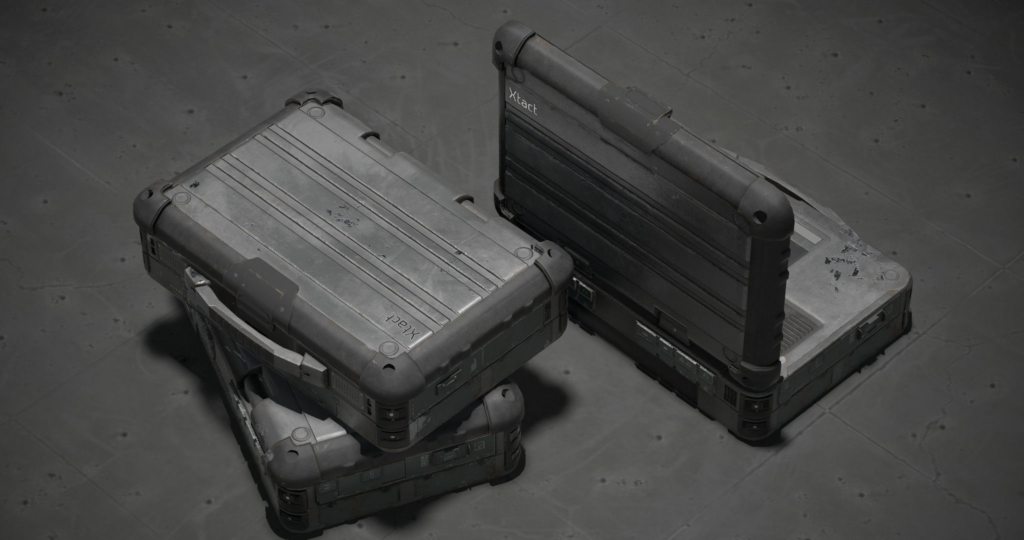 Game Ready Military Laptop Low-poly 3D model_1