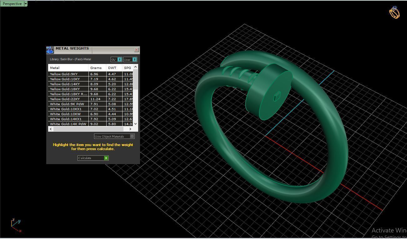 Ring M92 Women ring  Size 11 US 3D print model_10