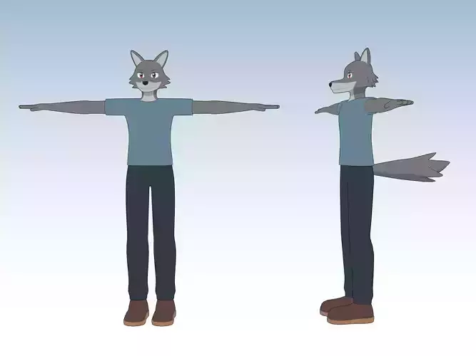 General Furry Wolf Male OC