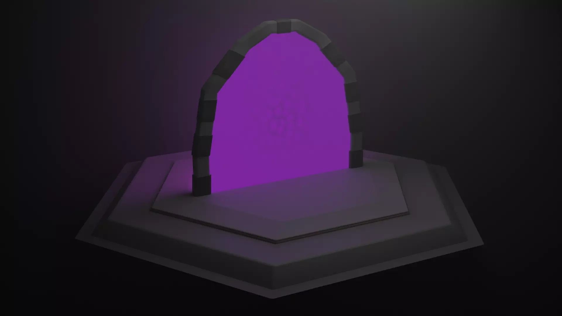 Portal Purple Free low-poly 3D model_0
