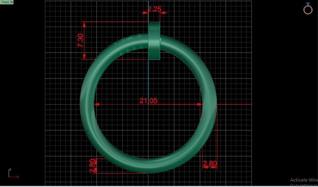 Ring M94 Women ring  Size 11 5 US 3D print model_9