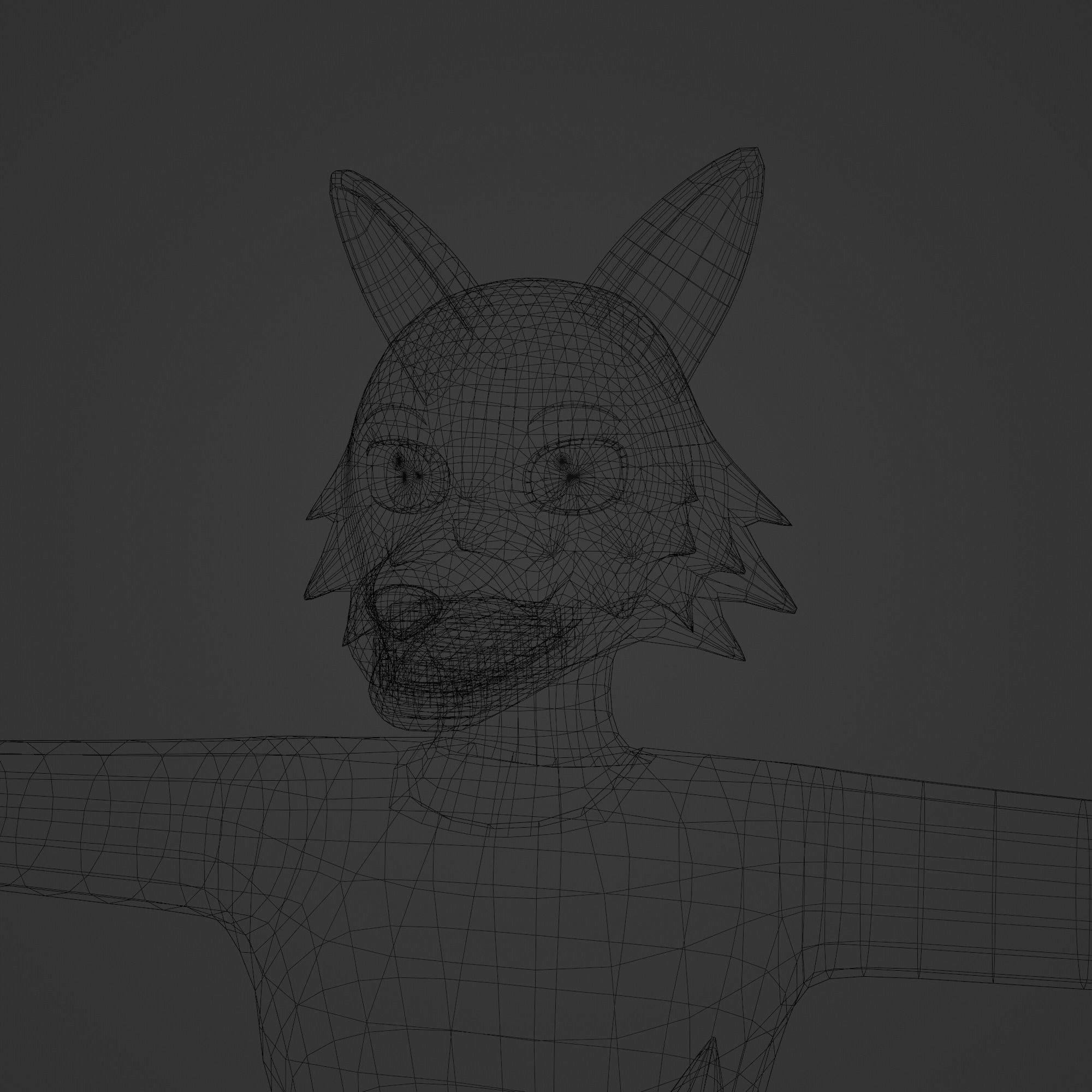 General Furry Wolf Female OC 3D model_6
