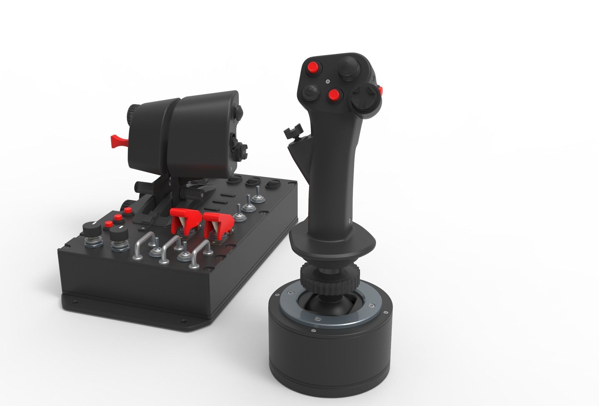 Aircraft control joystick  3D model_15