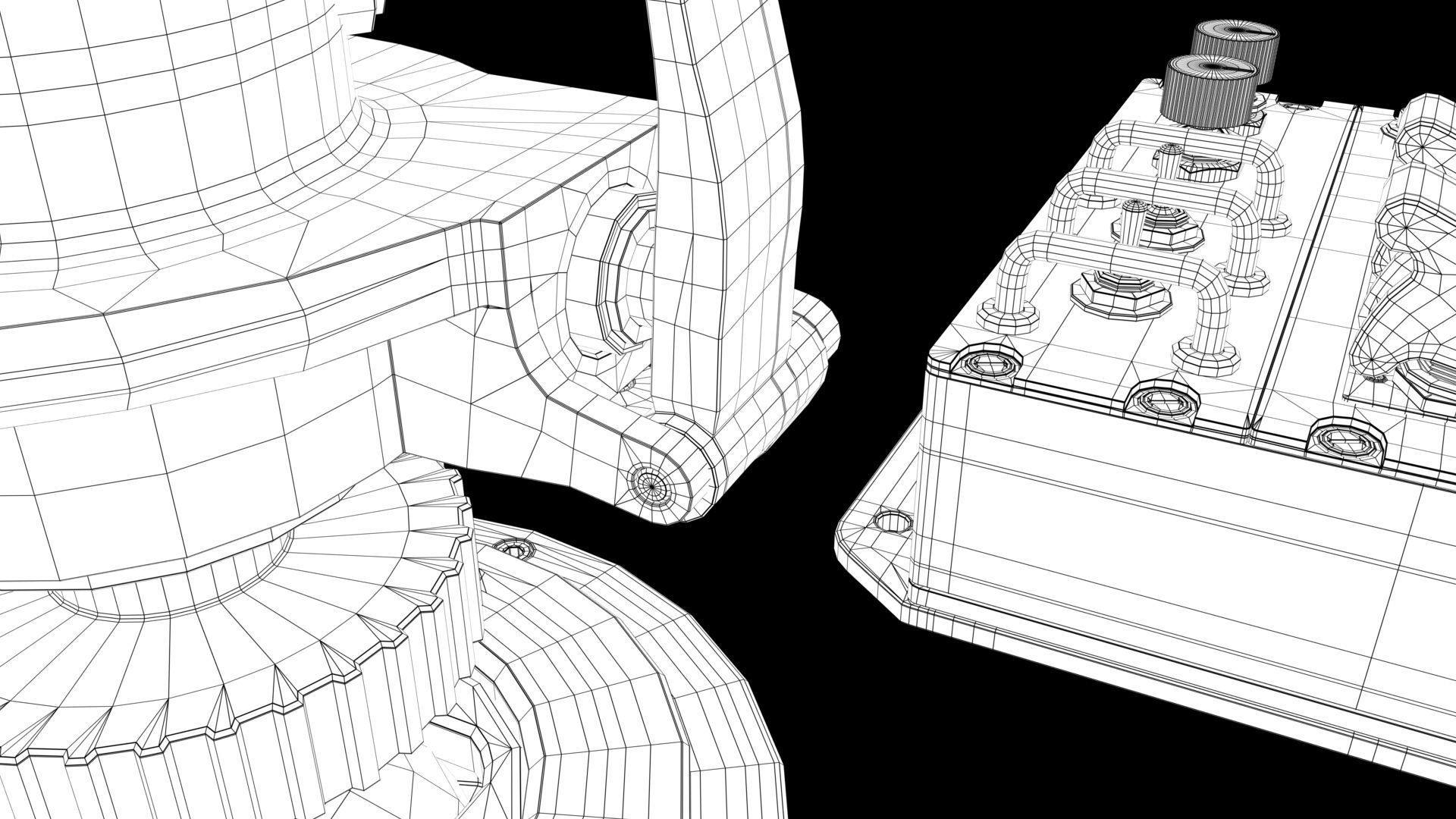Aircraft control joystick  3D model_27