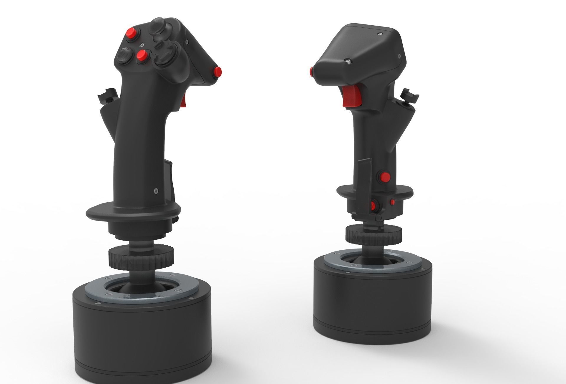 Aircraft control joystick  3D model_7