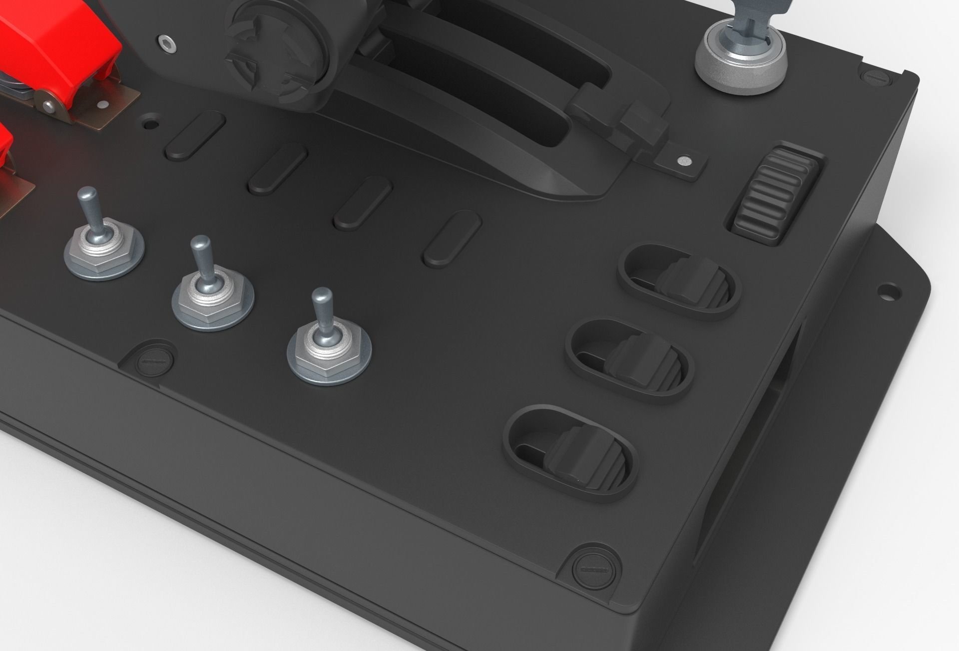 Aircraft control joystick  3D model_10