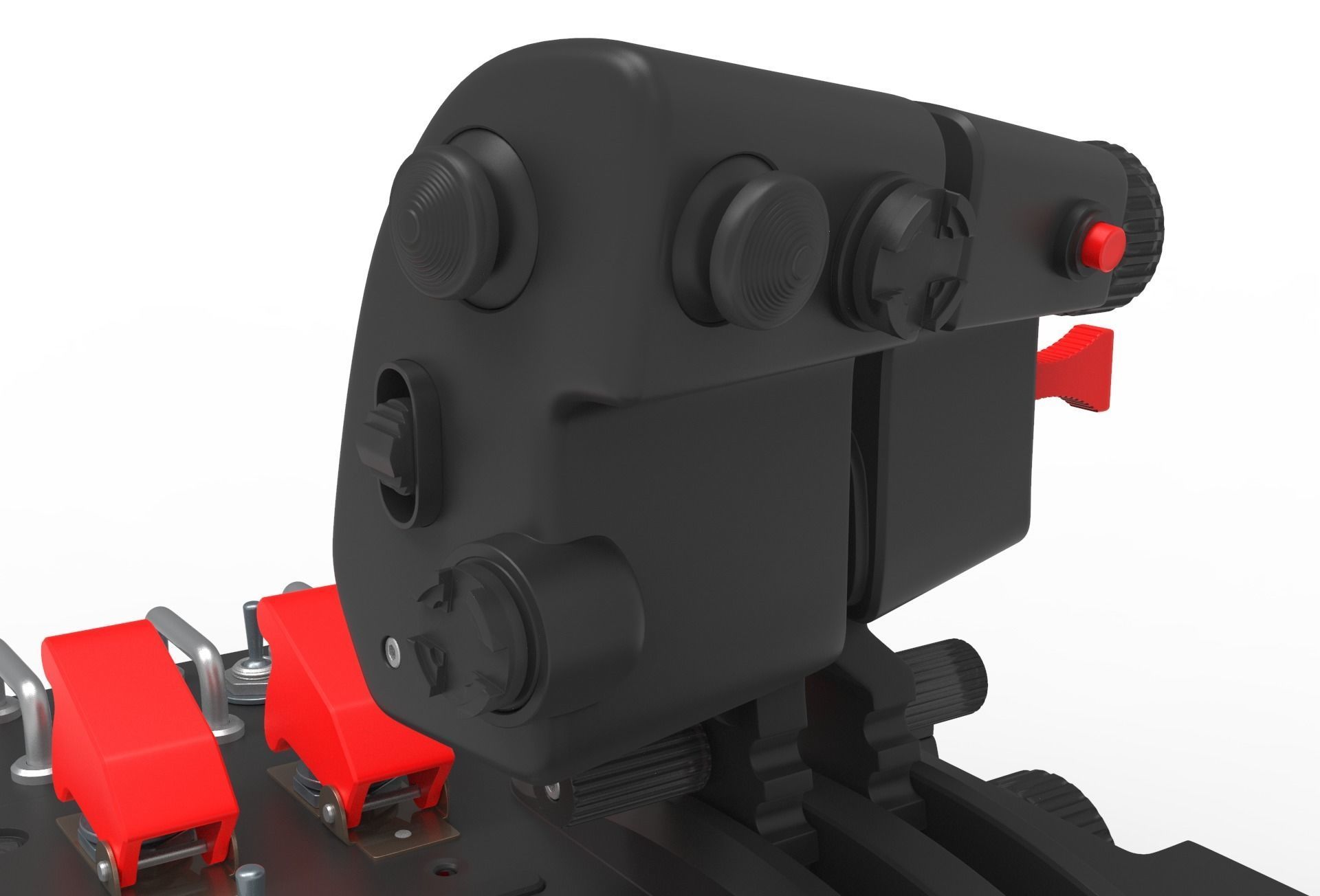 Aircraft control joystick  3D model_12
