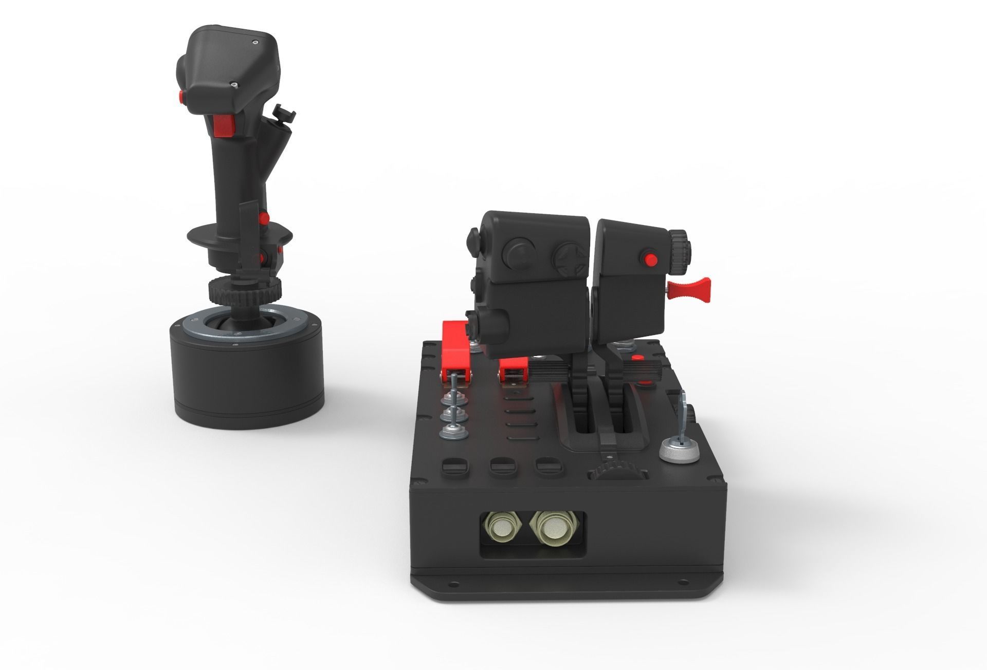 Aircraft control joystick  3D model_13