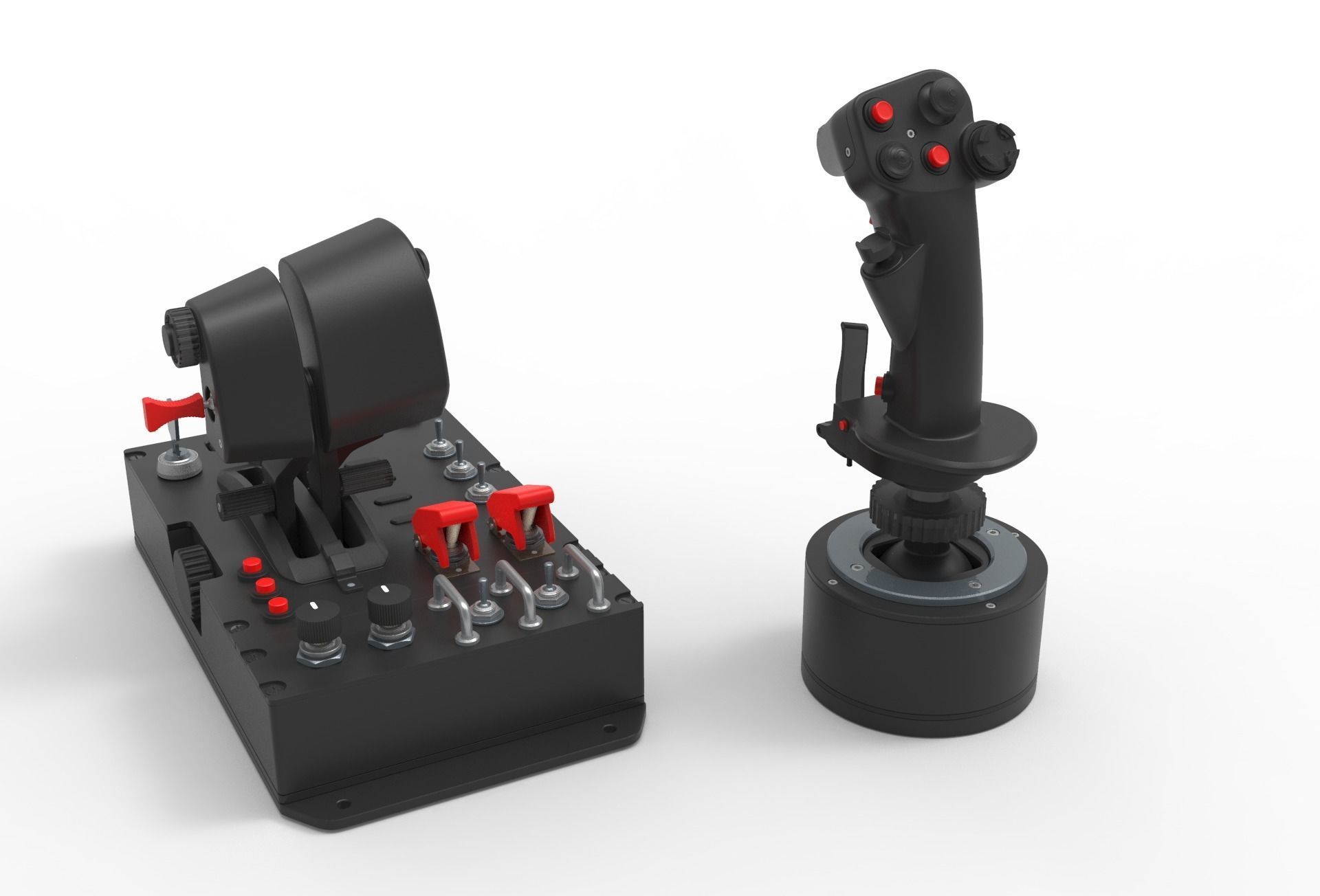 Aircraft control joystick  3D model_14