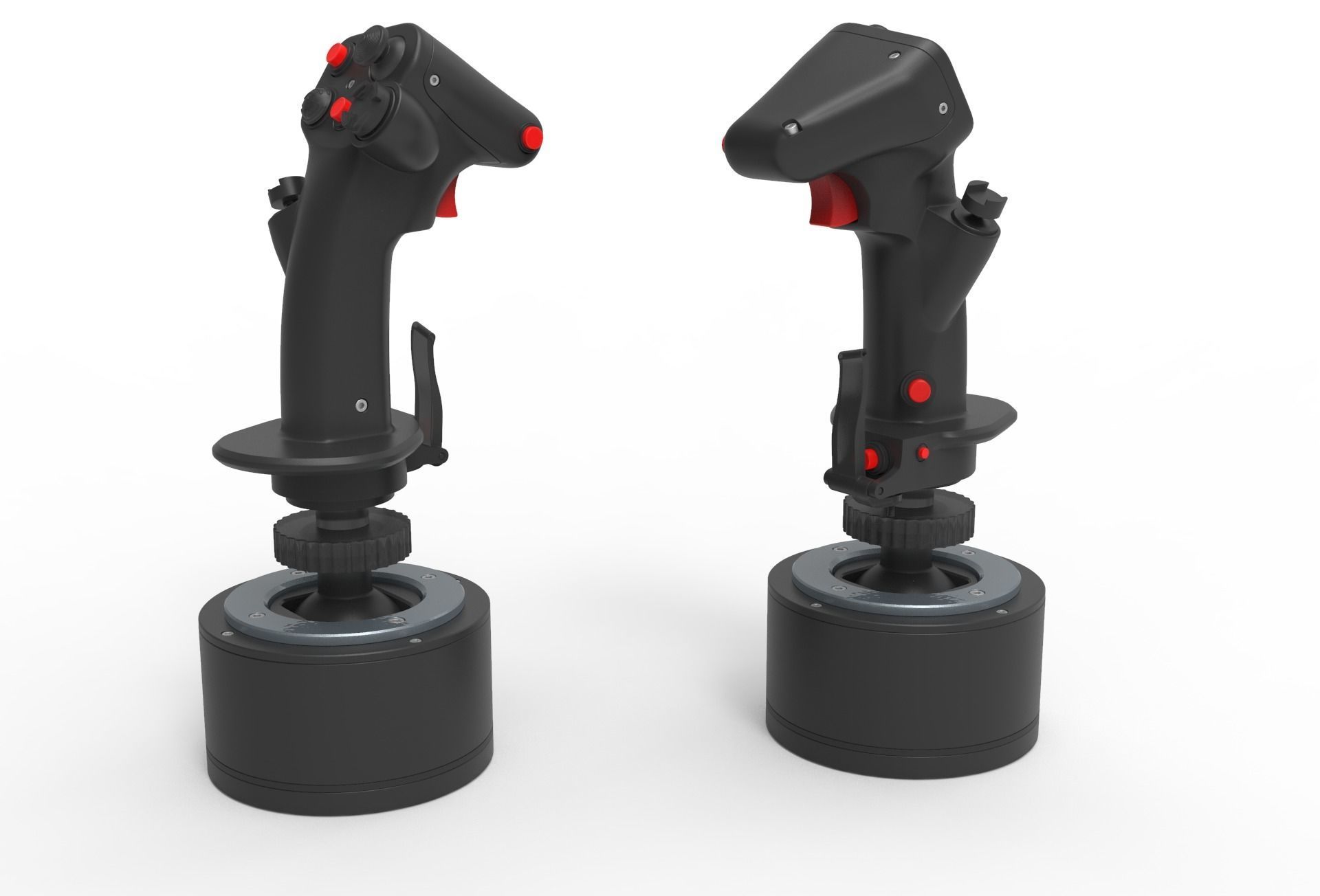 Aircraft control joystick  3D model_5