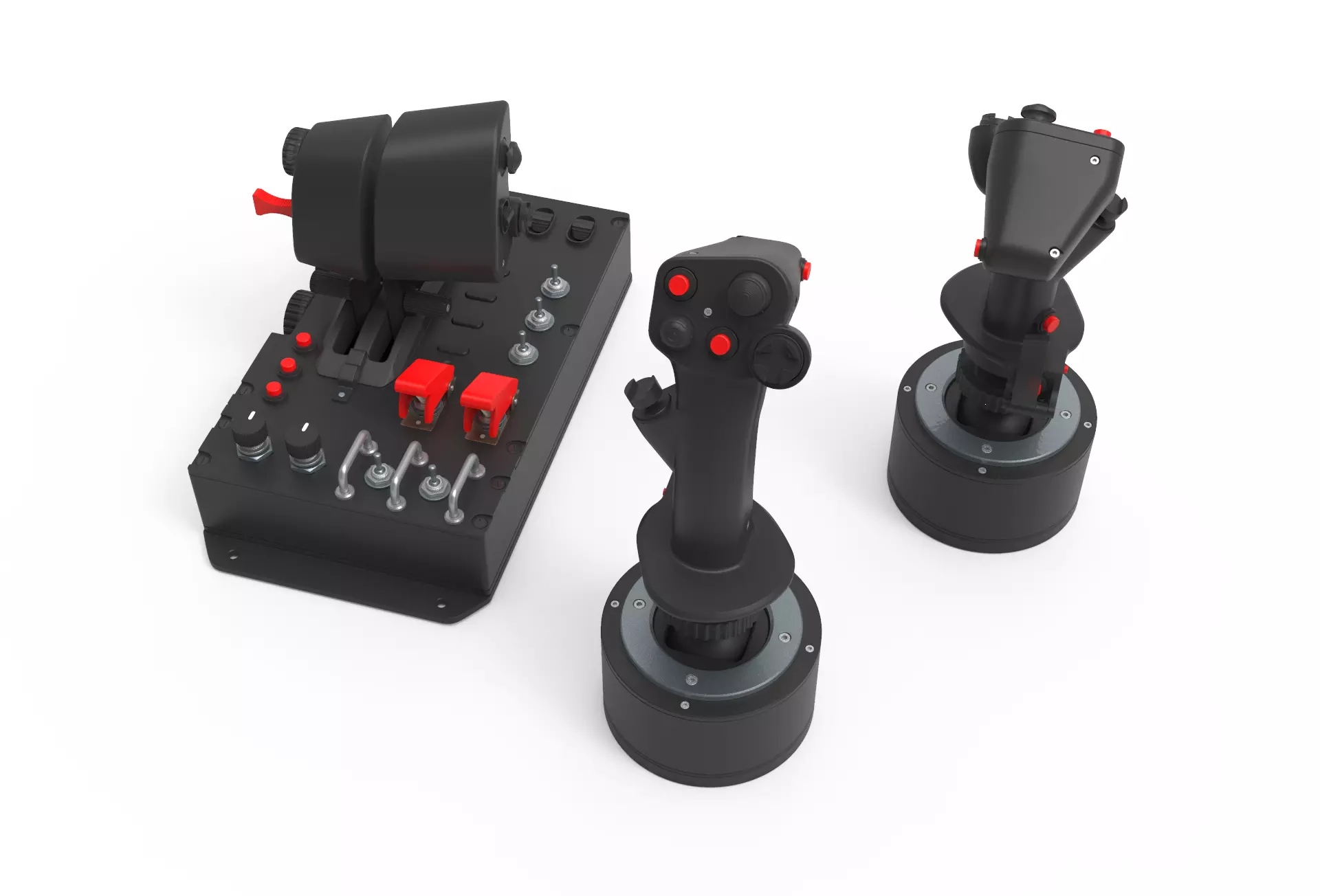 Aircraft control joystick  3D model_0