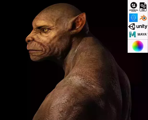 Monster For Game And Render Low-poly 3D model