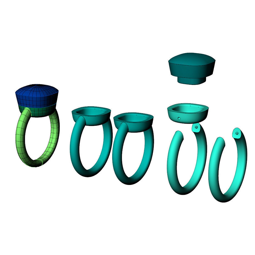 Nudo Maxi Ring 3D print model_12