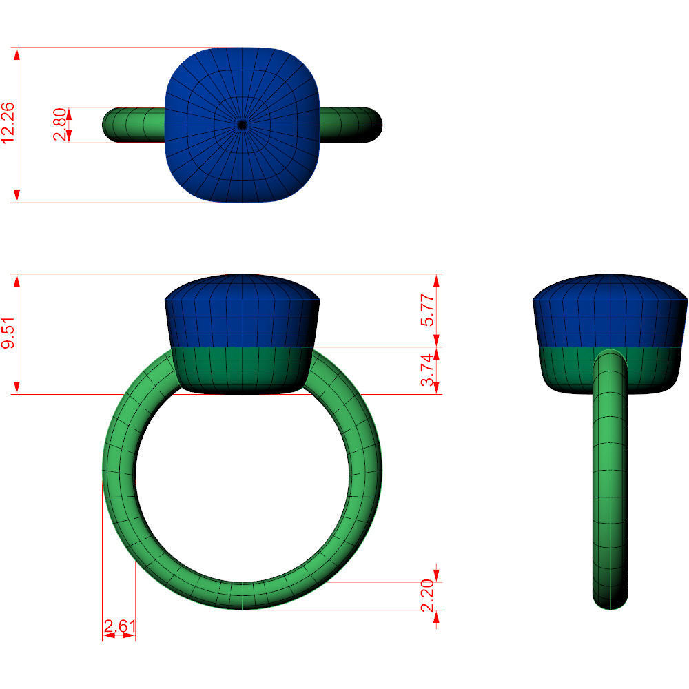 Nudo Maxi Ring 3D print model_8