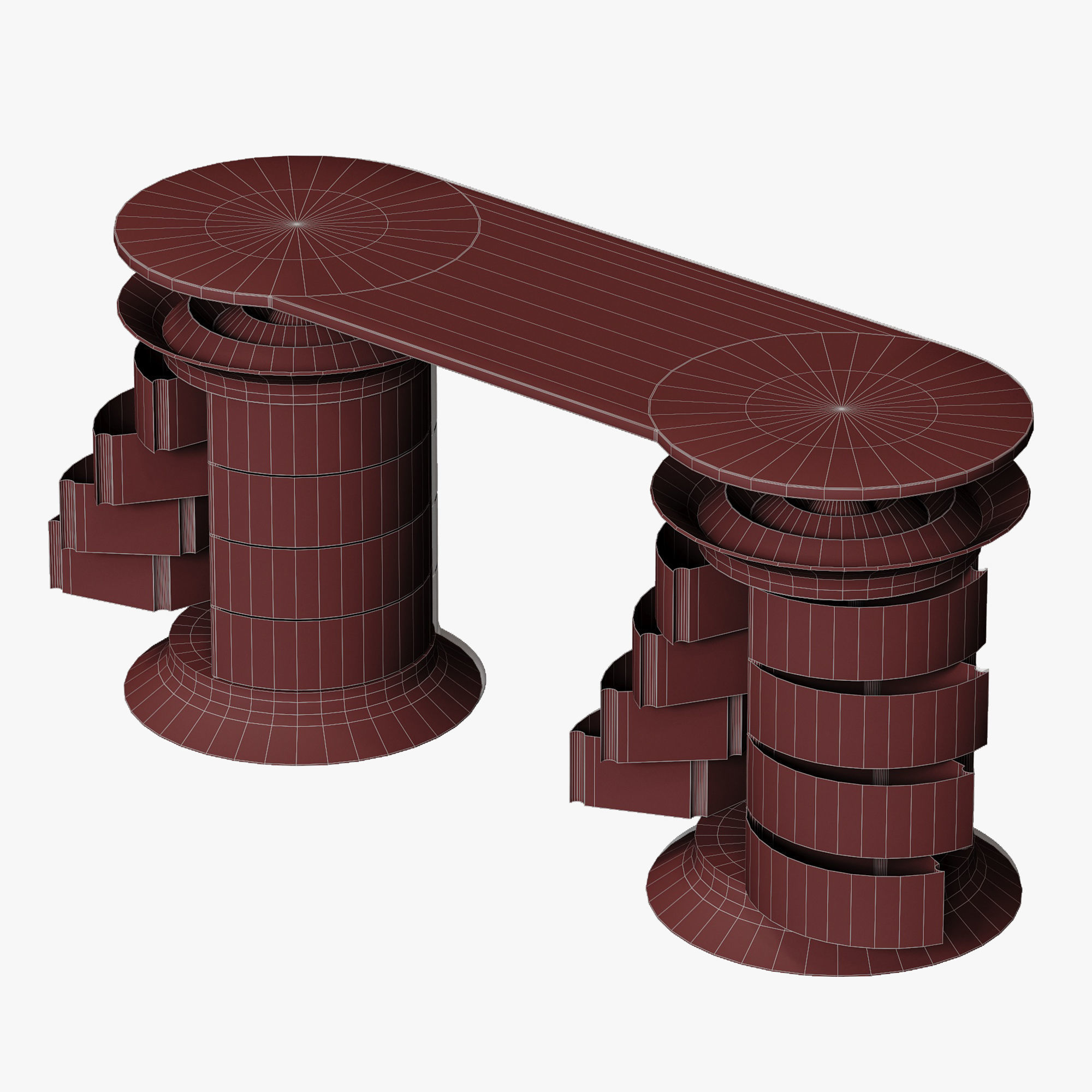Manicure table Giroco Grande from MADISON Low-poly 3D model_6