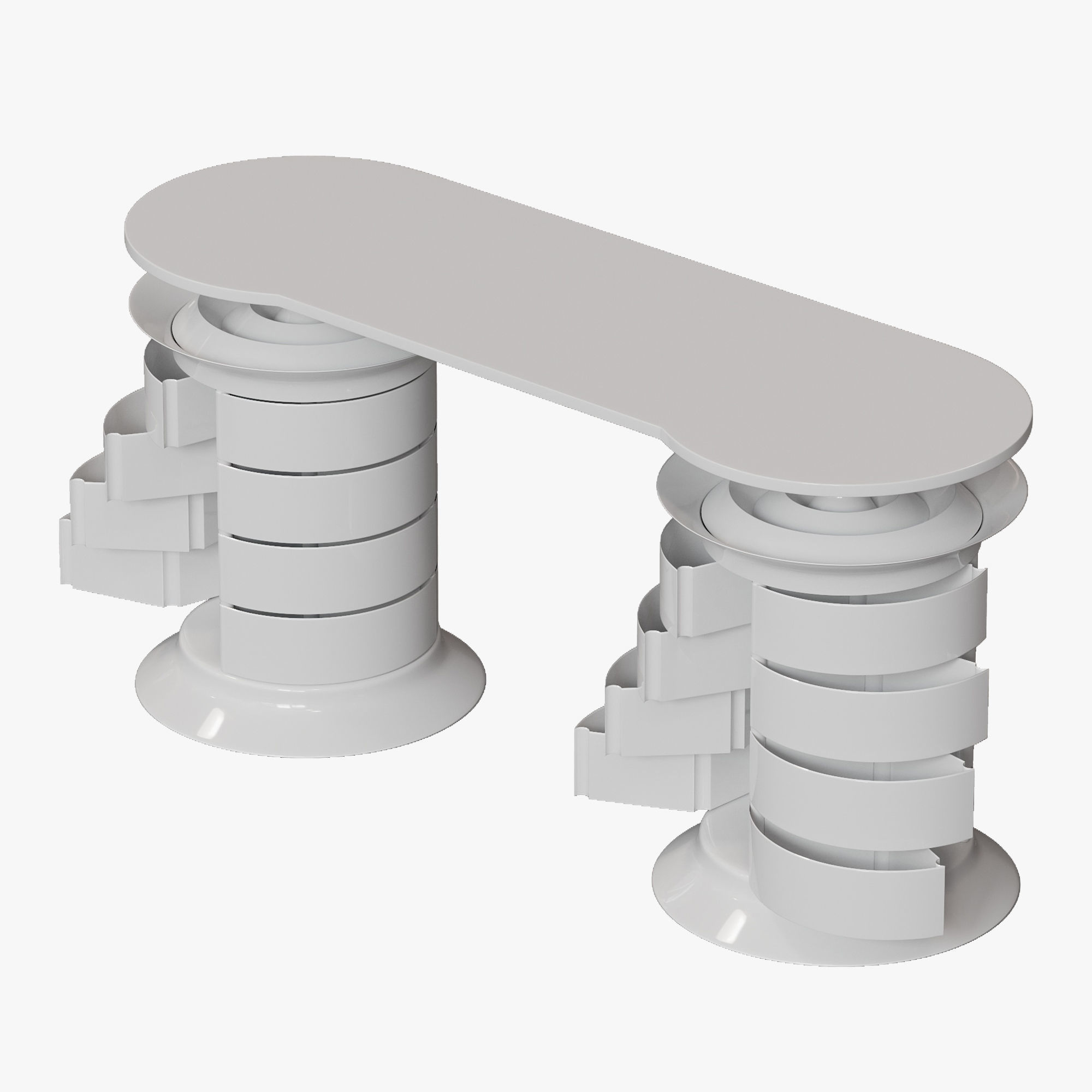 Manicure table Giroco Grande from MADISON Low-poly 3D model_4