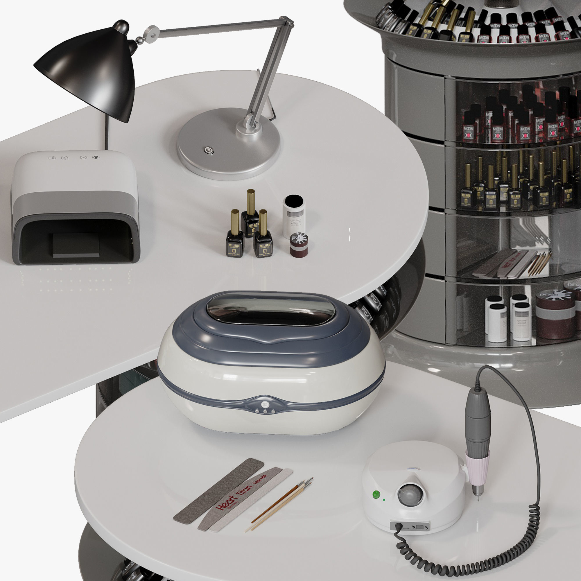 Manicure table Giroco Grande from MADISON Low-poly 3D model_5