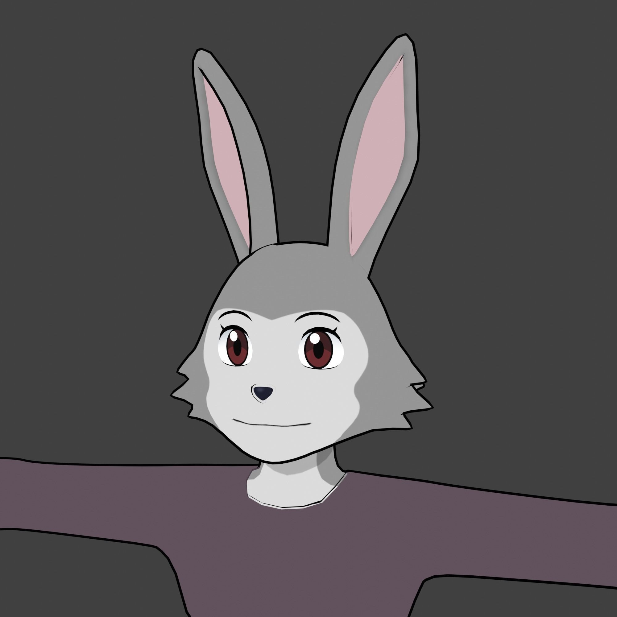 General Furry Rabbit Female OC 3D model_4