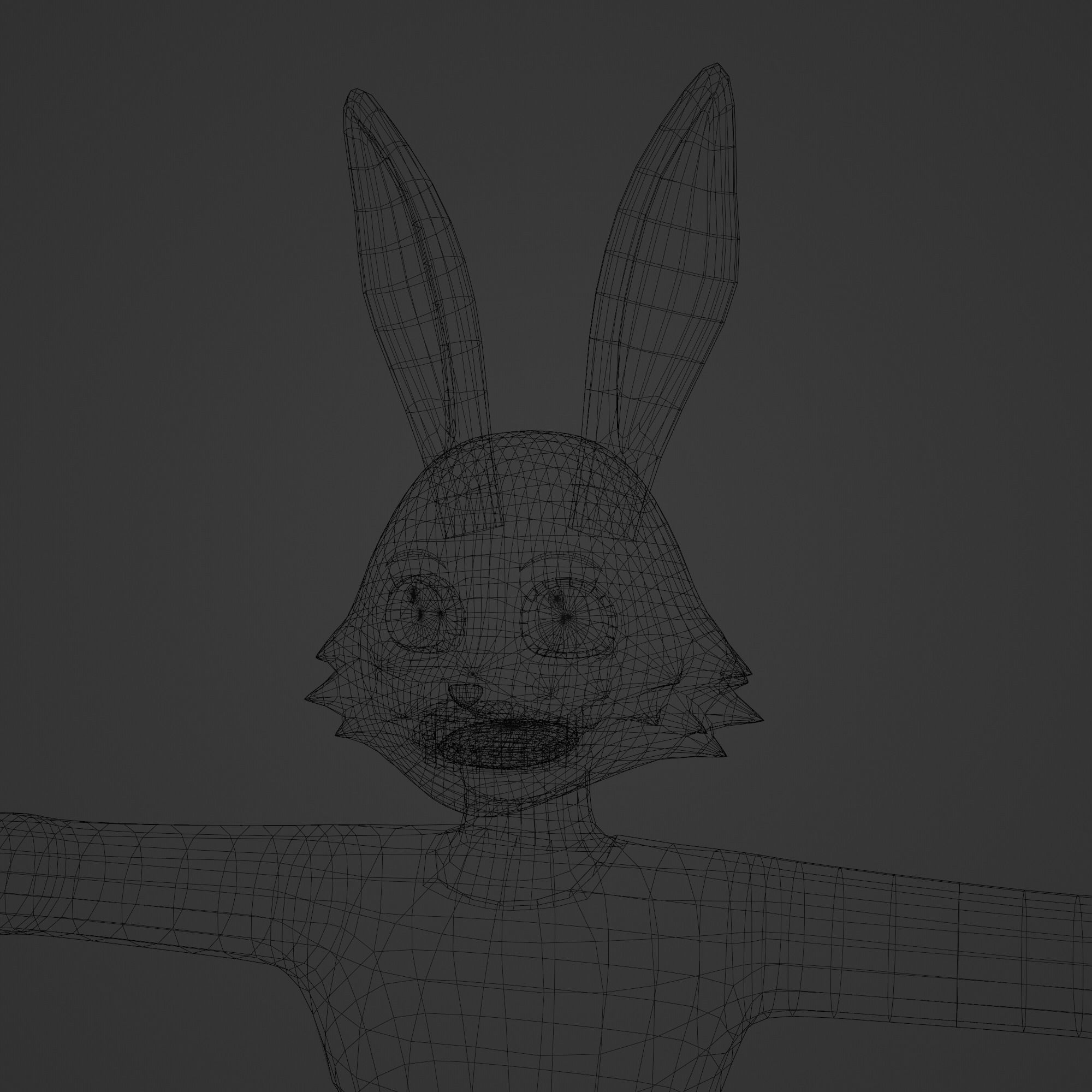 General Furry Rabbit Female OC 3D model_6
