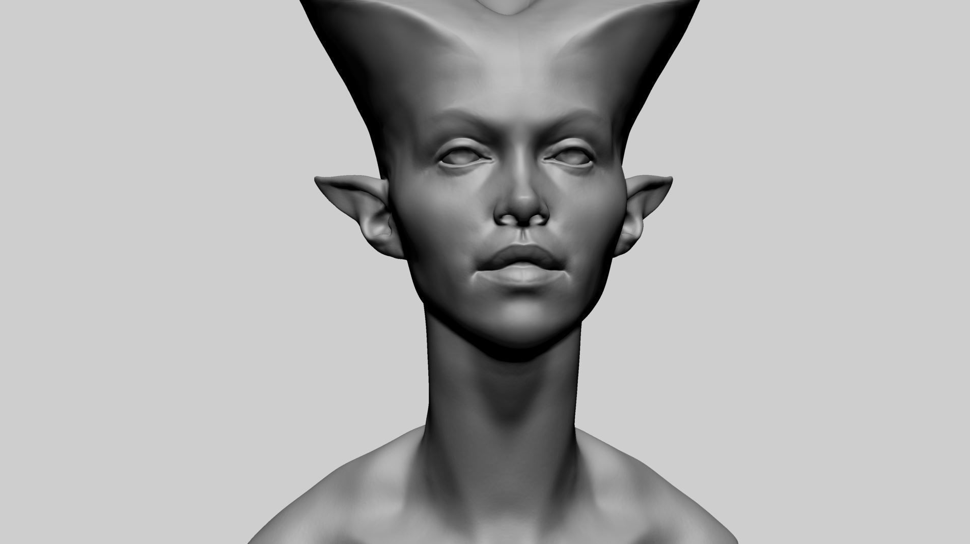 Fantasy Female Head N 3D model_8