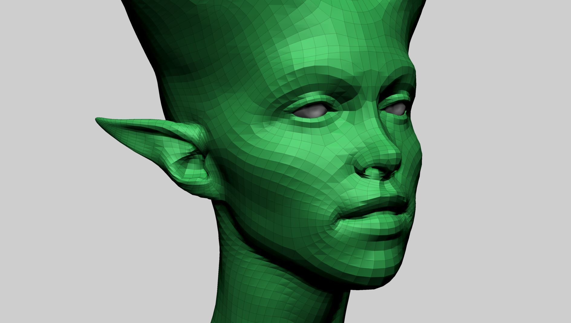 Fantasy Female Head N 3D model_10