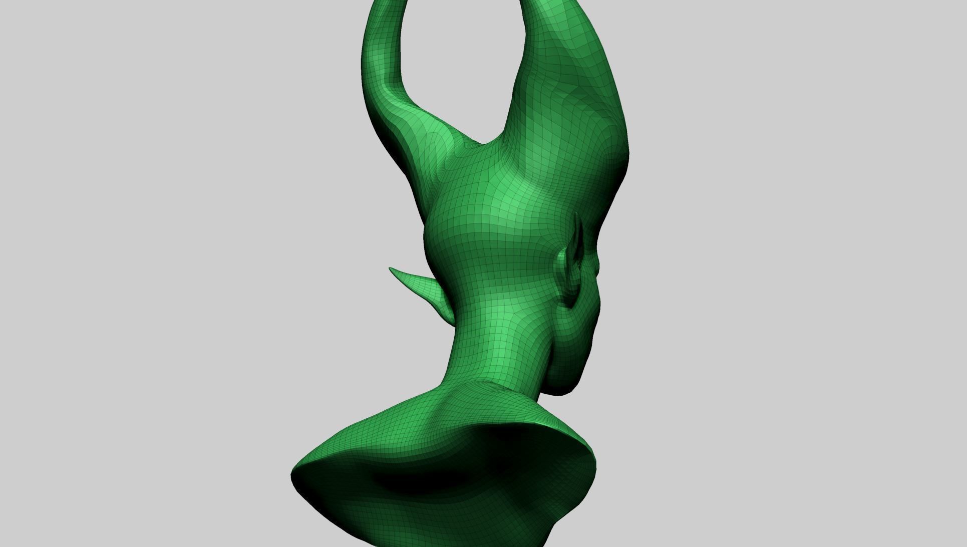 Fantasy Female Head N 3D model_12