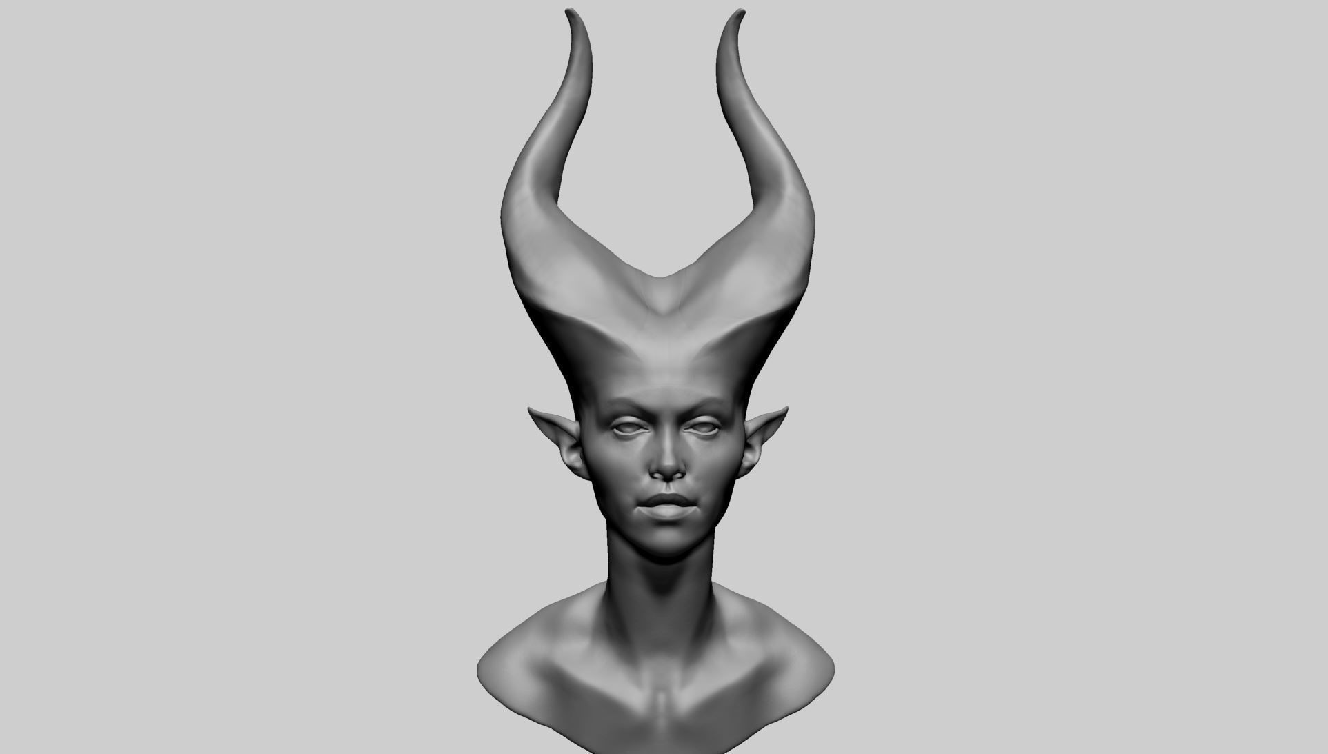 Fantasy Female Head N 3D model_7