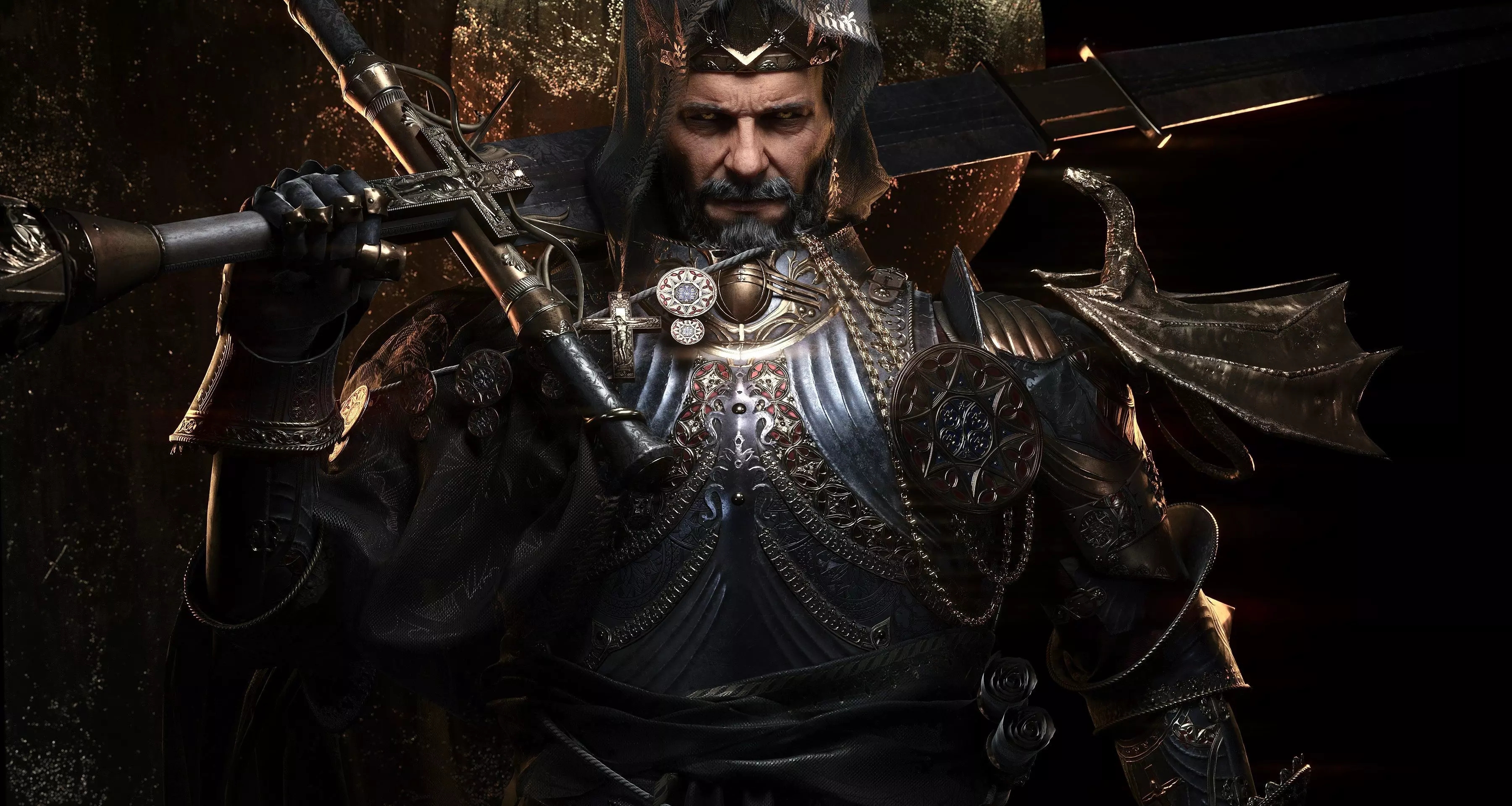 Medieval Knight Low-poly 3D model_0