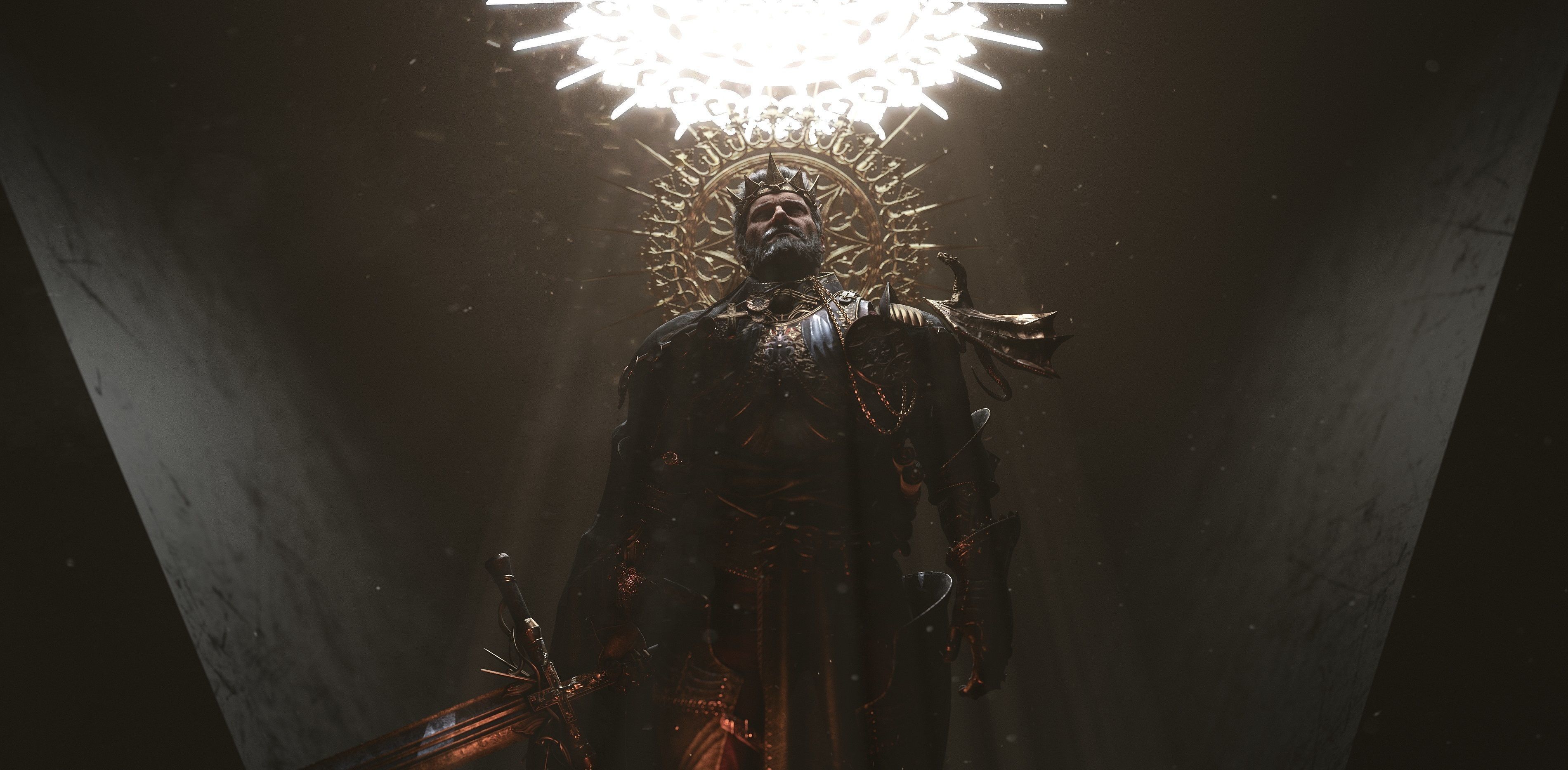 Medieval Knight Low-poly 3D model_3