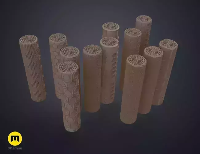 DnD terrain rollers TILES 3D print model