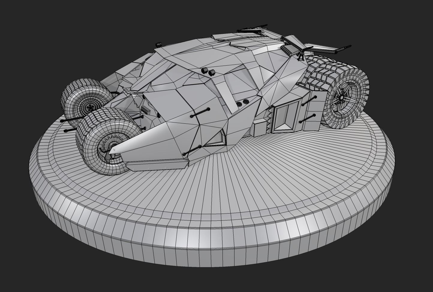 Batmobile Batman Car 3D model_7