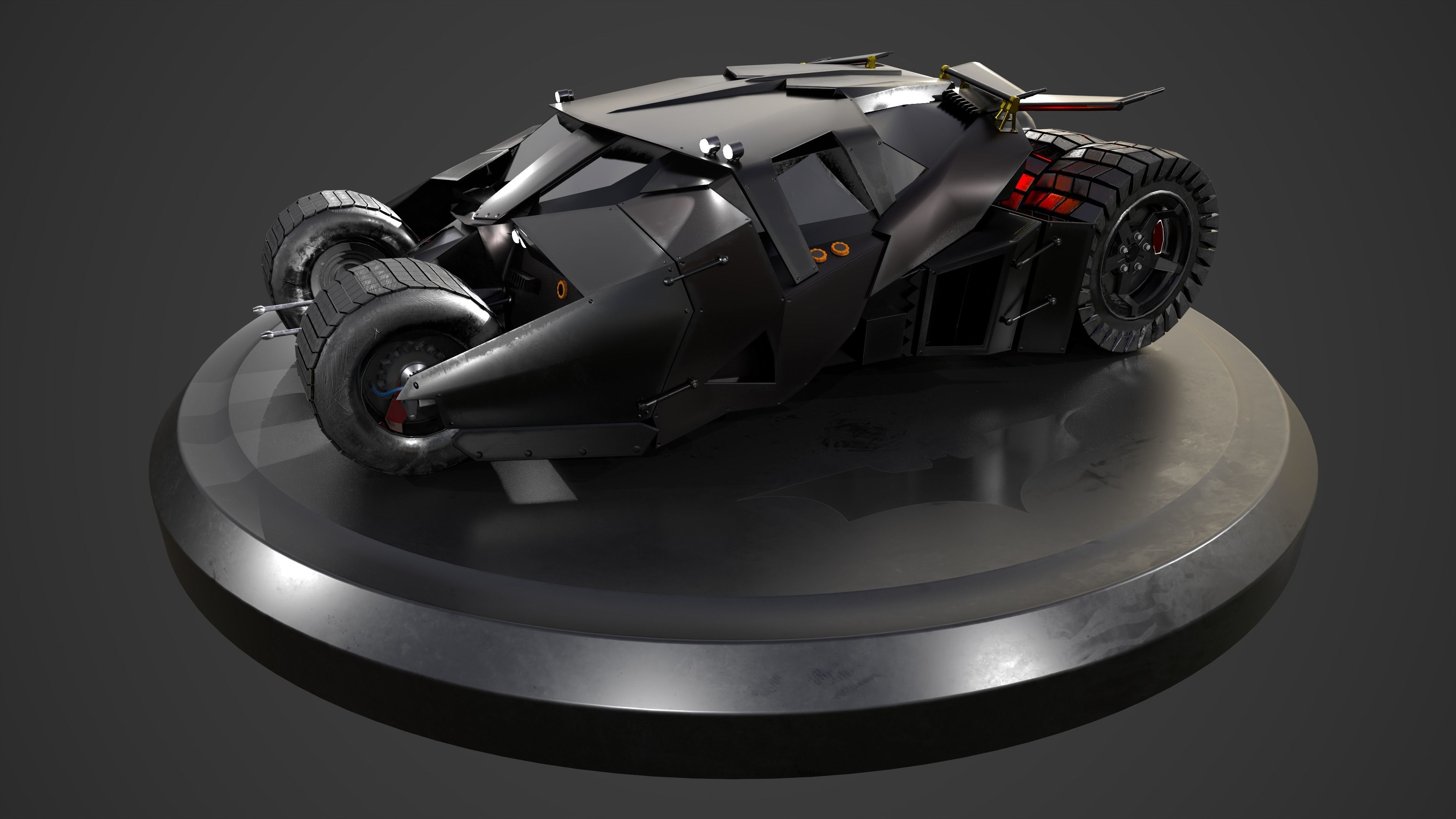 Batmobile Batman Car 3D model_5