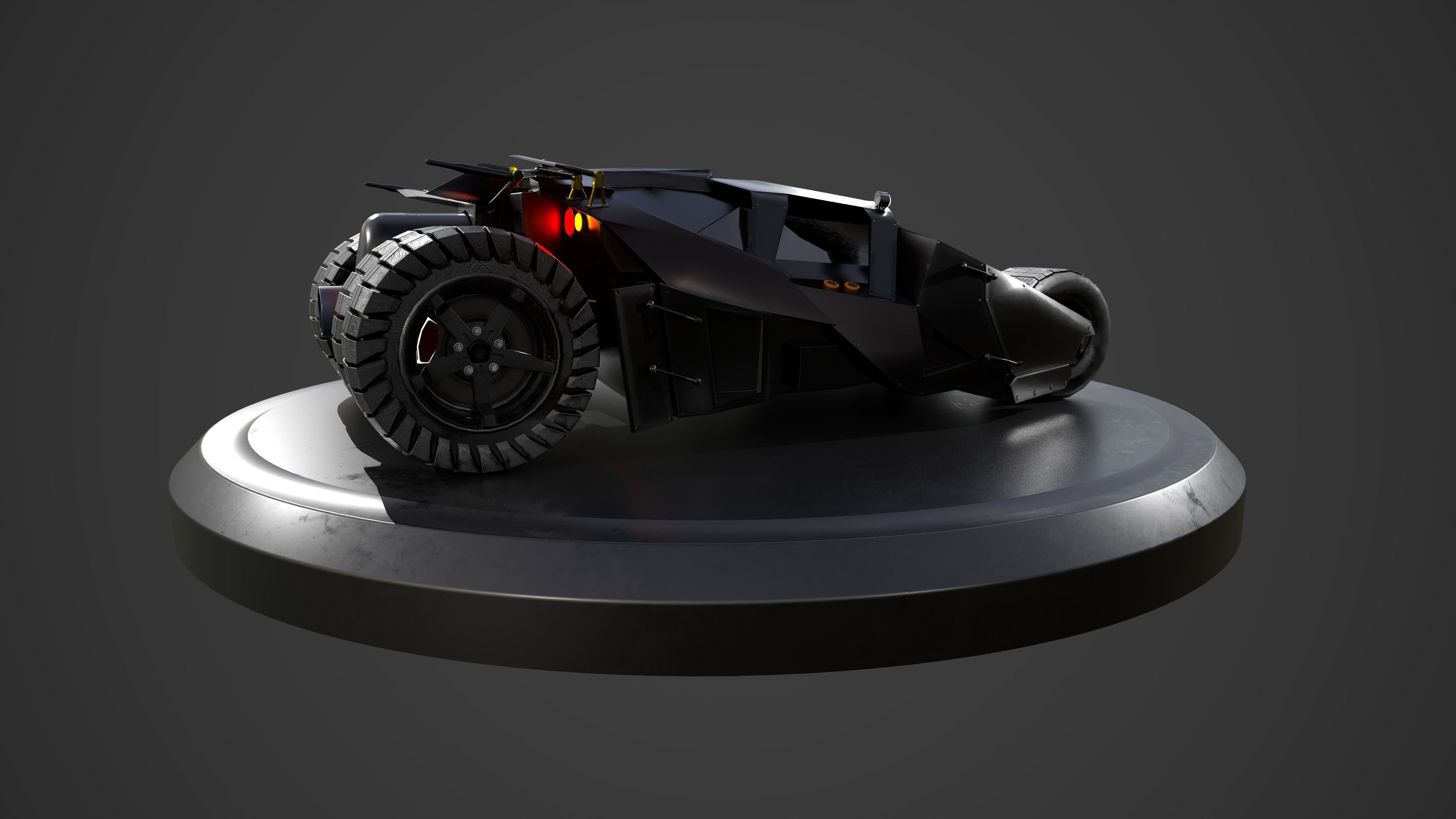 Batmobile Batman Car 3D model_4