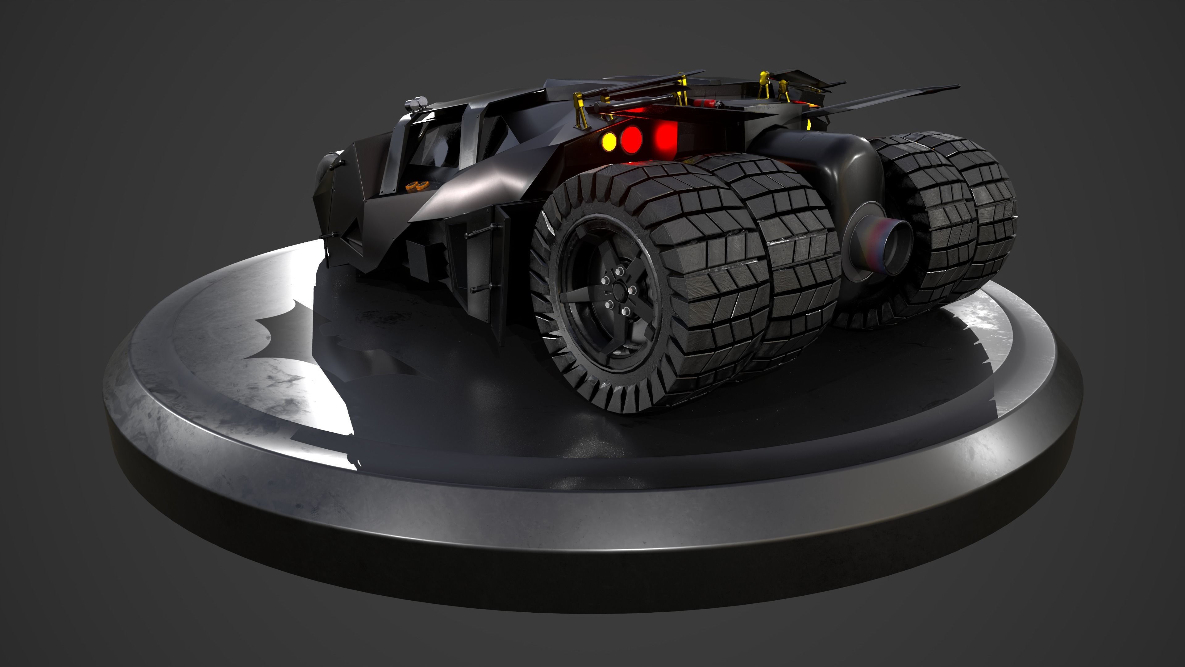 Batmobile Batman Car 3D model_3