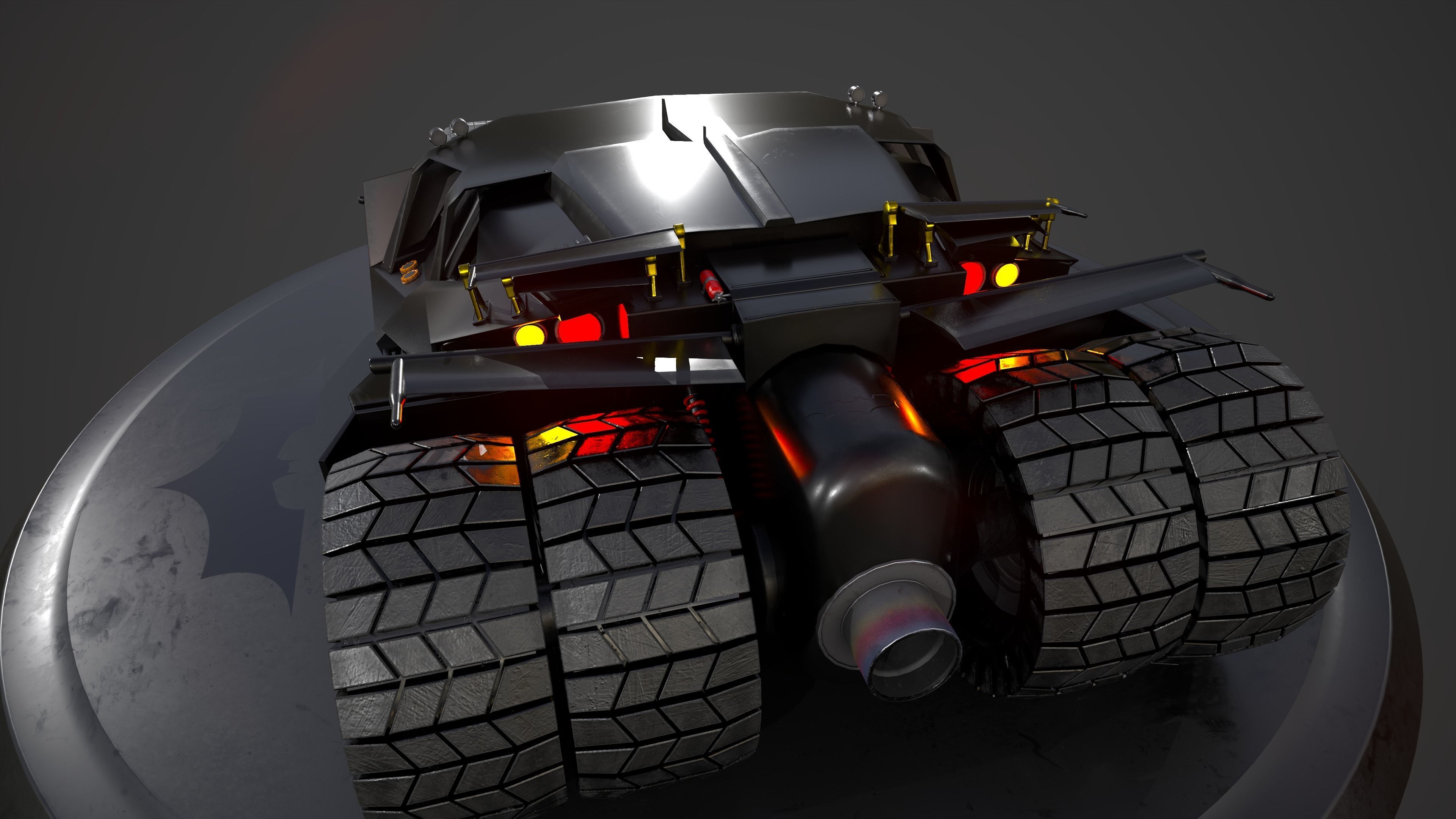 Batmobile Batman Car 3D model_6