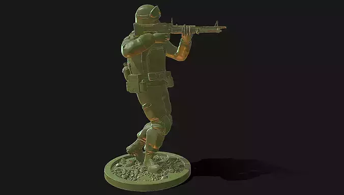 75th Ranger Walking Backwards - US Army 3D print model