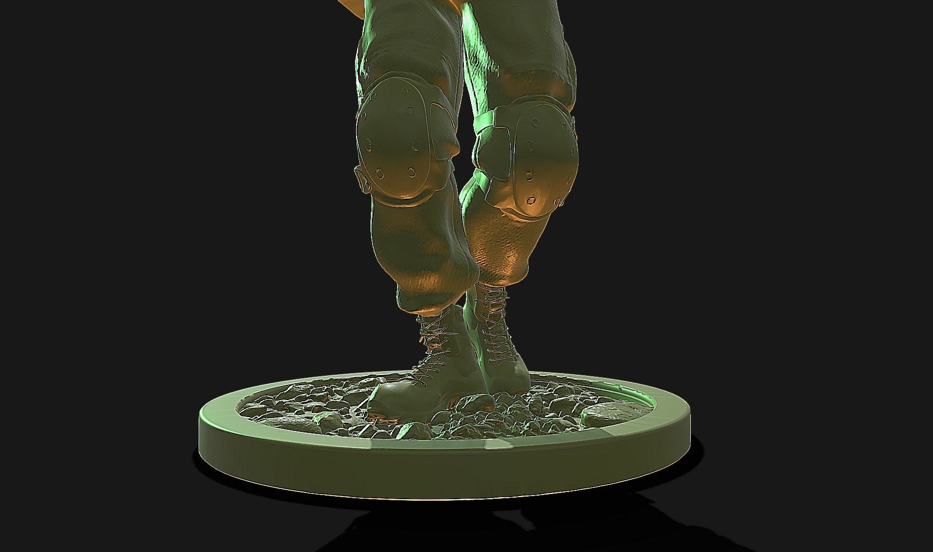 75th Ranger Walking Backwards - US Army 3D print model_3