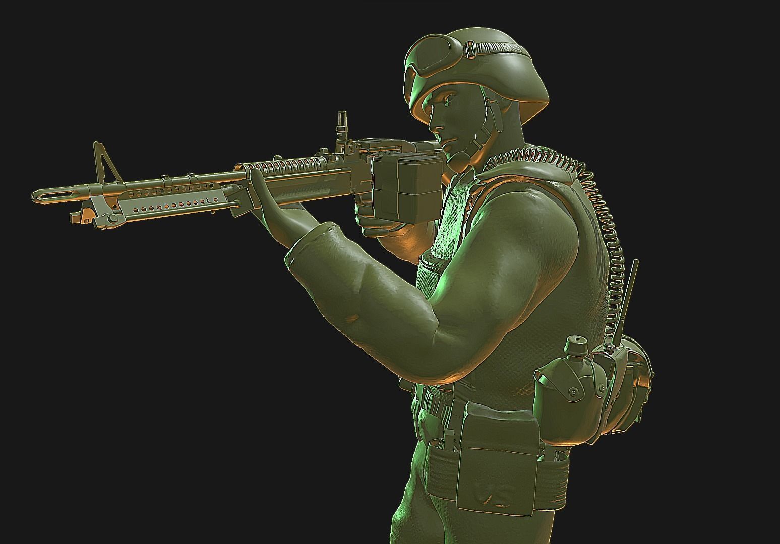 75th Ranger Walking Backwards - US Army 3D print model_7