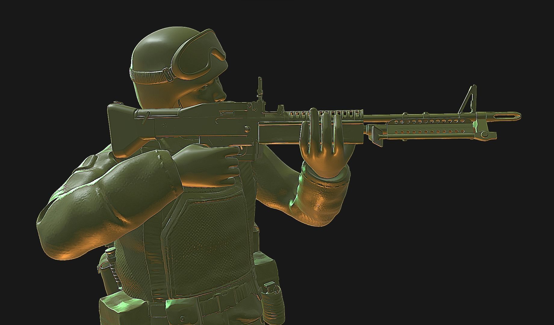 75th Ranger Walking Backwards - US Army 3D print model_8