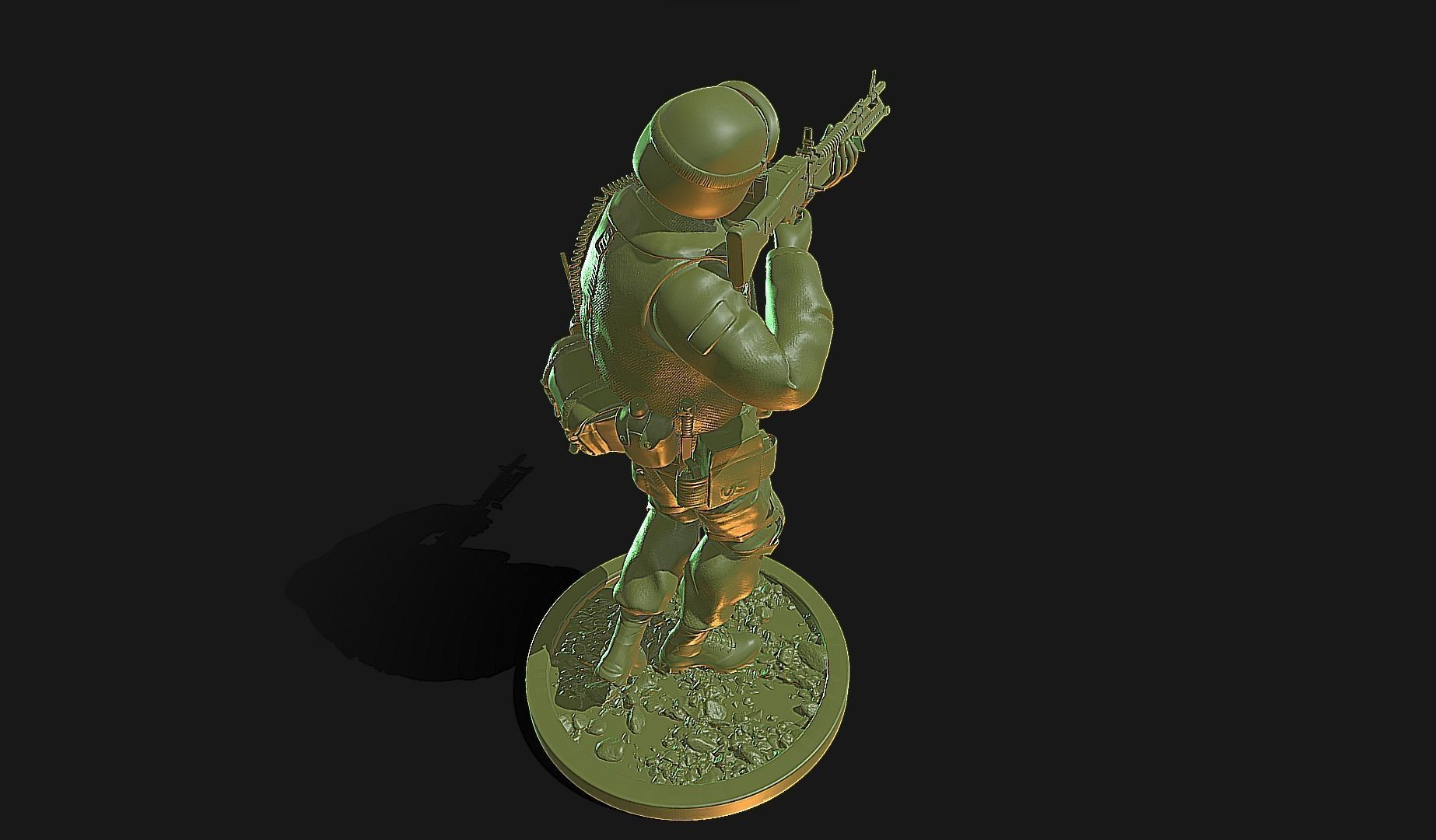 75th Ranger Walking Backwards - US Army 3D print model_2