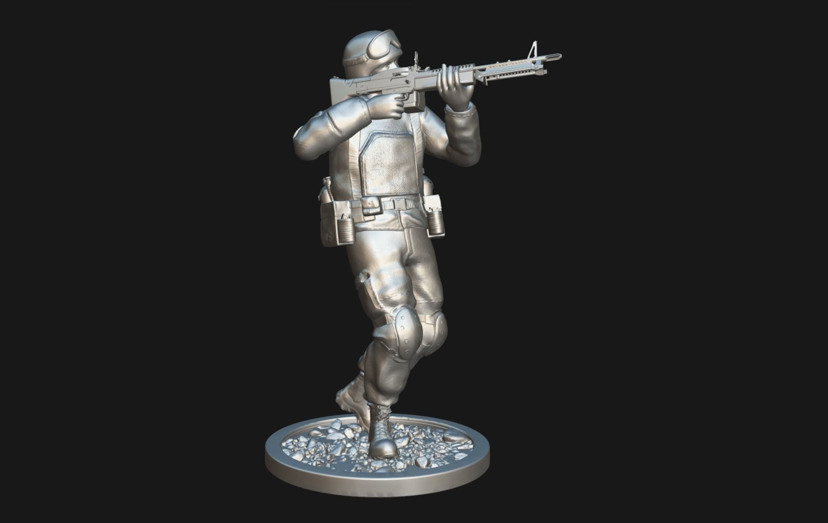 75th Ranger Walking Backwards - US Army 3D print model_9