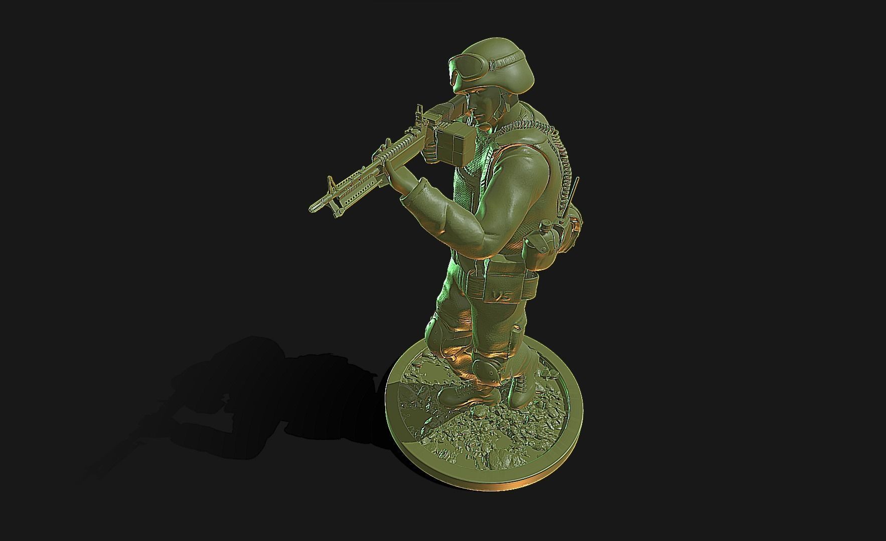 75th Ranger Walking Backwards - US Army 3D print model_1