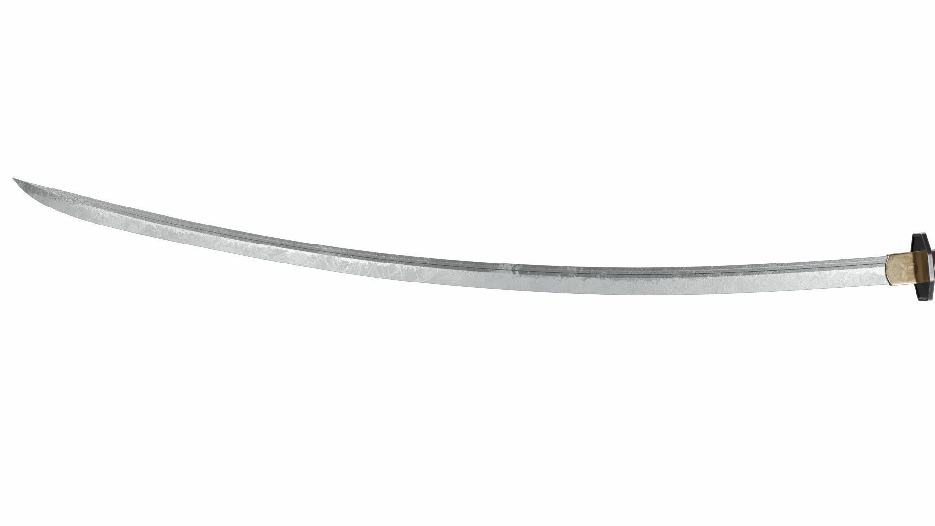 Odachi samurai sword 3D model_2