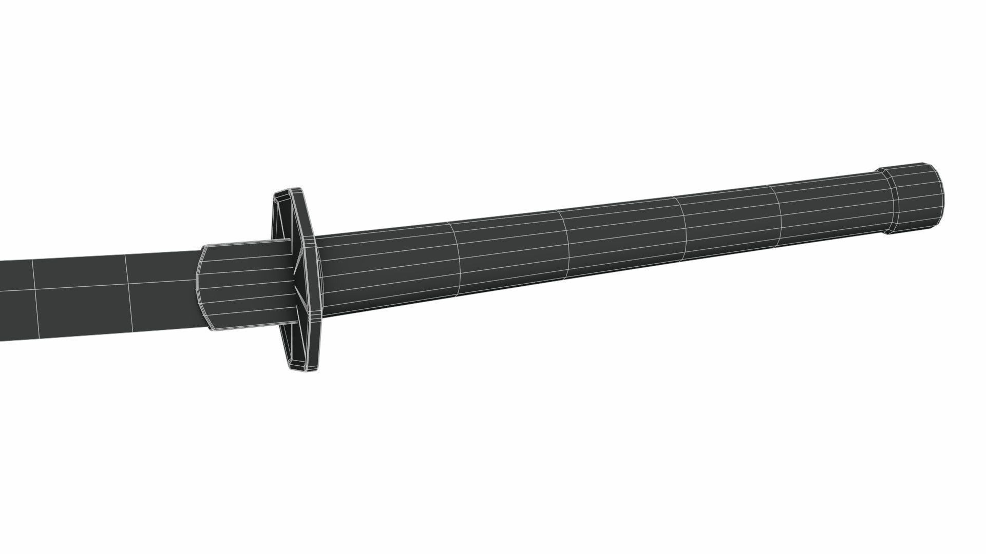 Odachi samurai sword 3D model_9