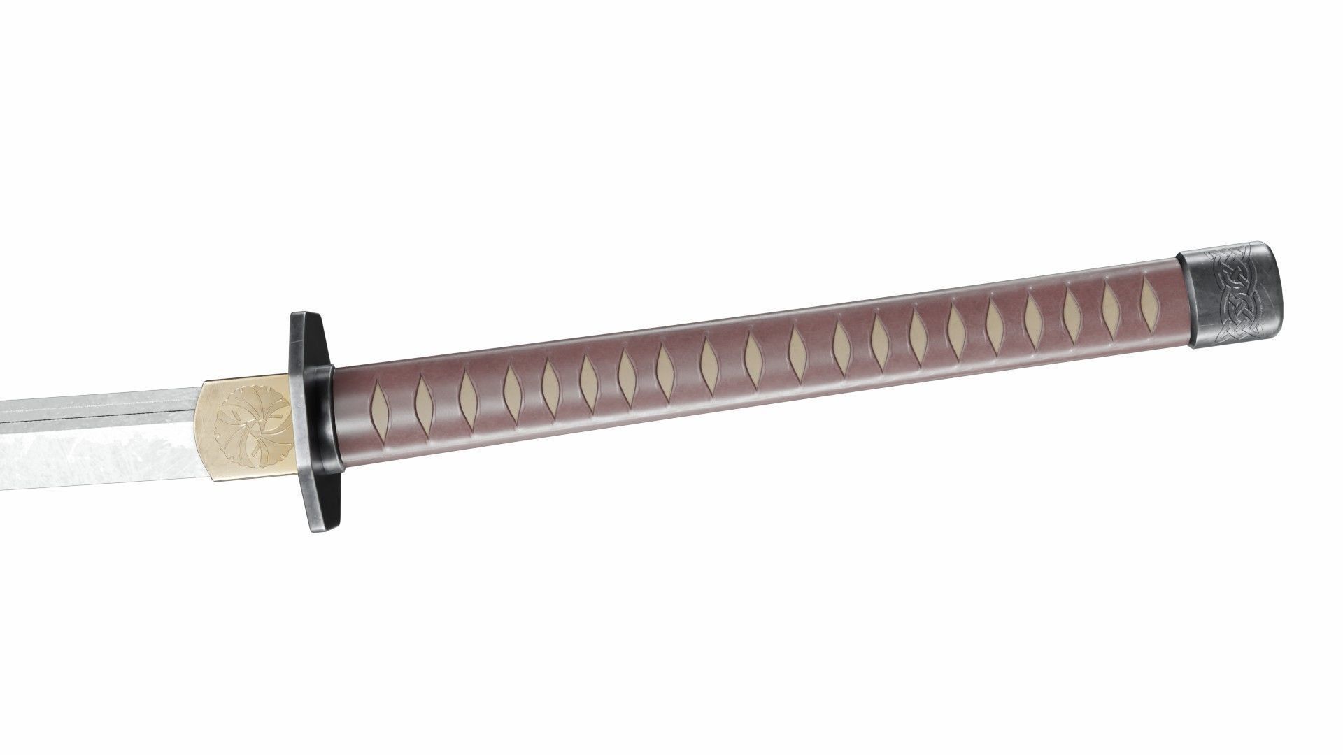 Odachi samurai sword 3D model_1