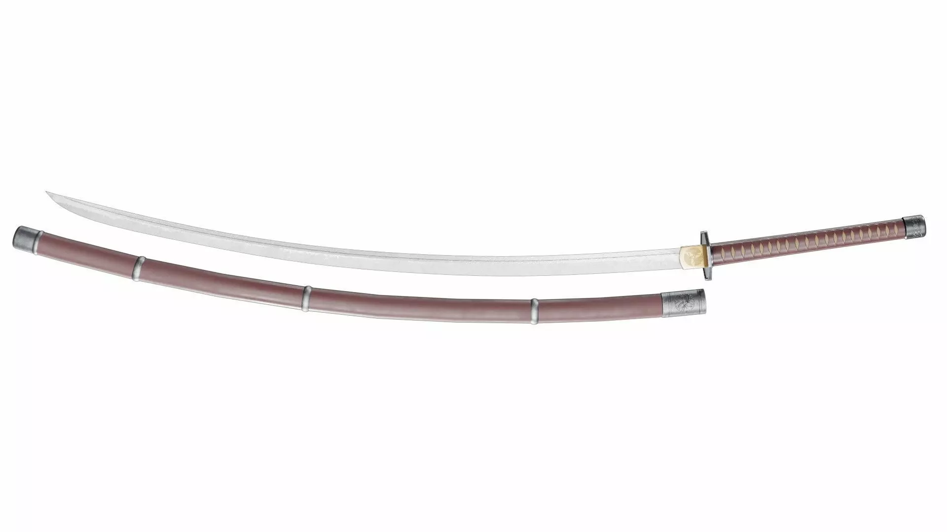 Odachi samurai sword 3D model_0